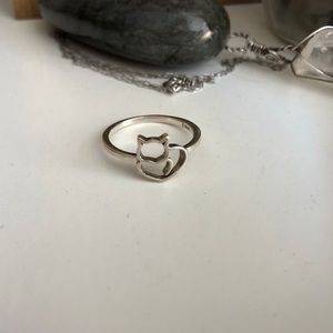 Silver Cat Ring